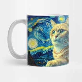 The Cat and the starry night Mug